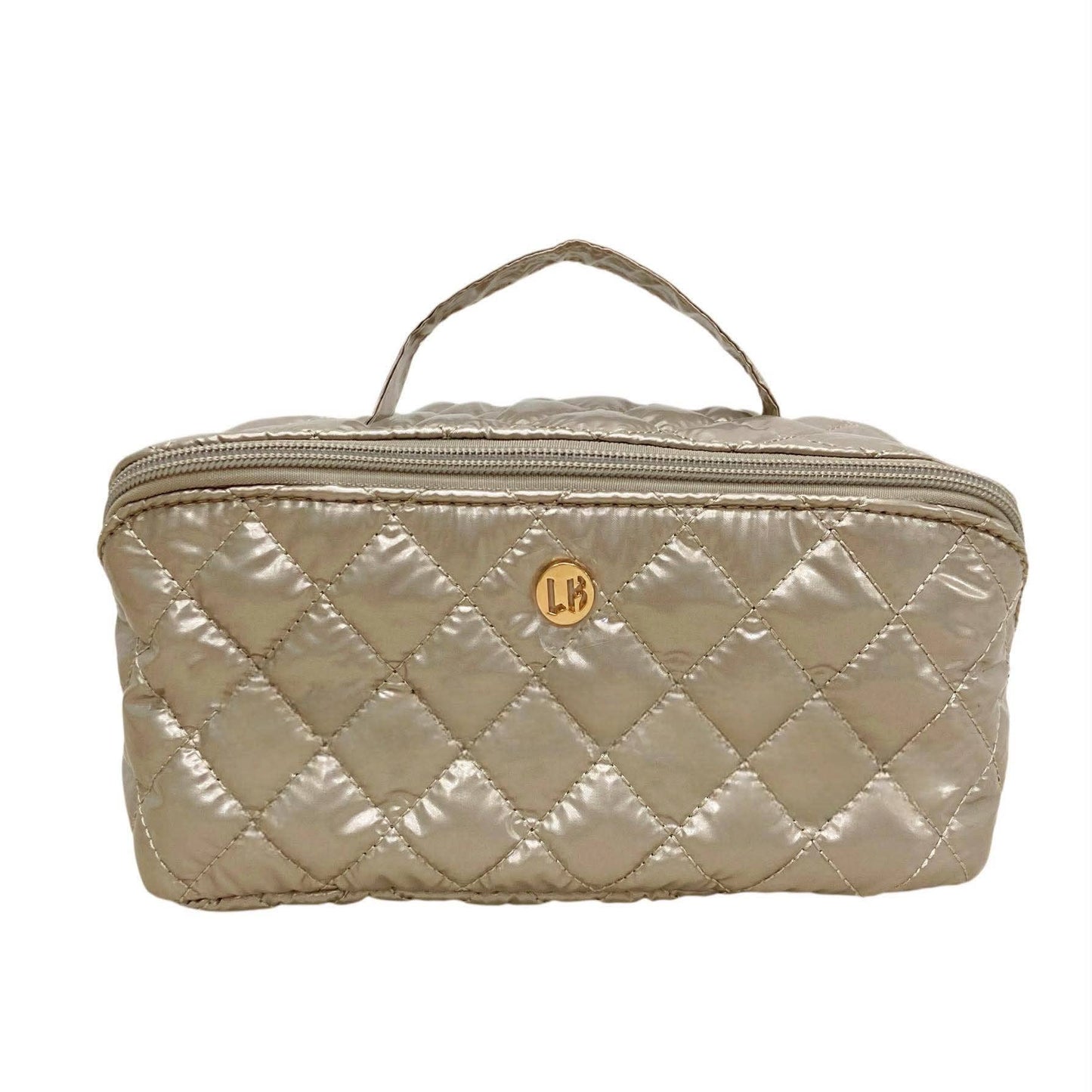 Cosmetic Diamond Makeup Travel Bag GlamZip Champagne