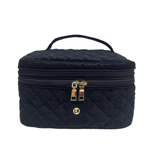 Cosmetic Diamond Glambox Makeup Bag Black Velvet