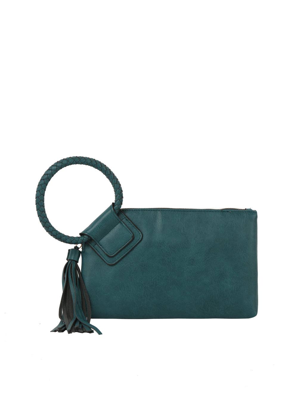 Braided Handle Wristlet Clutch