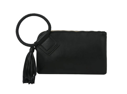 Braided Handle Wristlet Clutch