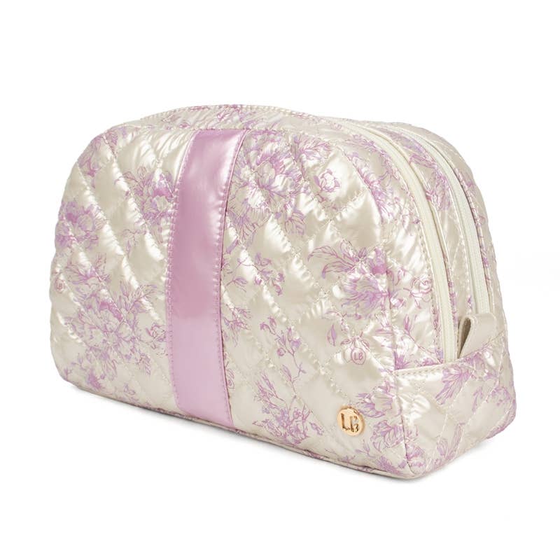 Cosmetic Makeup Bag Travel Pouch Pink Floral