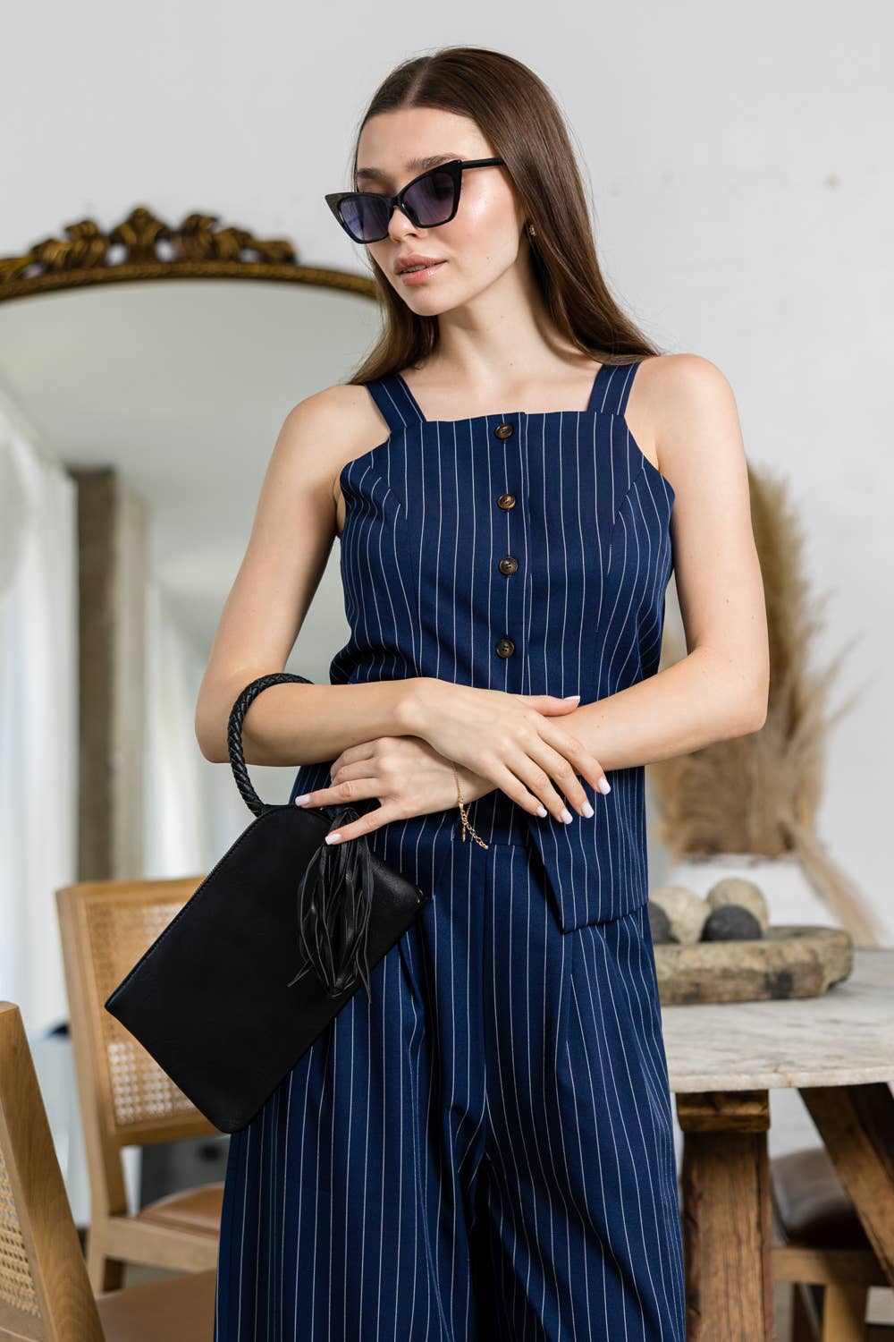 Braided Handle Wristlet Clutch