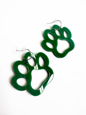 Acrylic Cutout Paws-Spirit Earrings