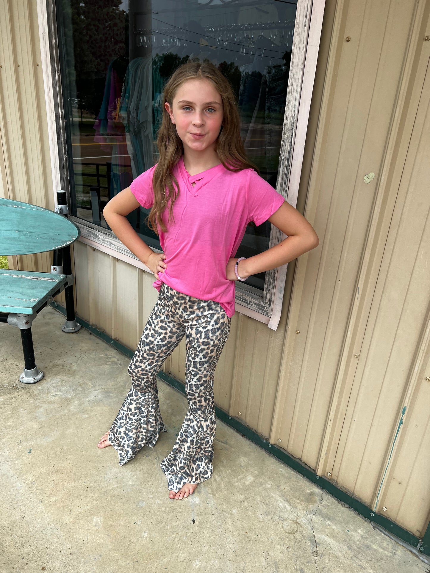 Girls V-Neck Basic, Pink