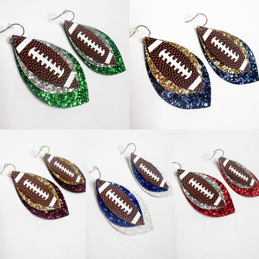 Custom Spirit Football Layer Earrings