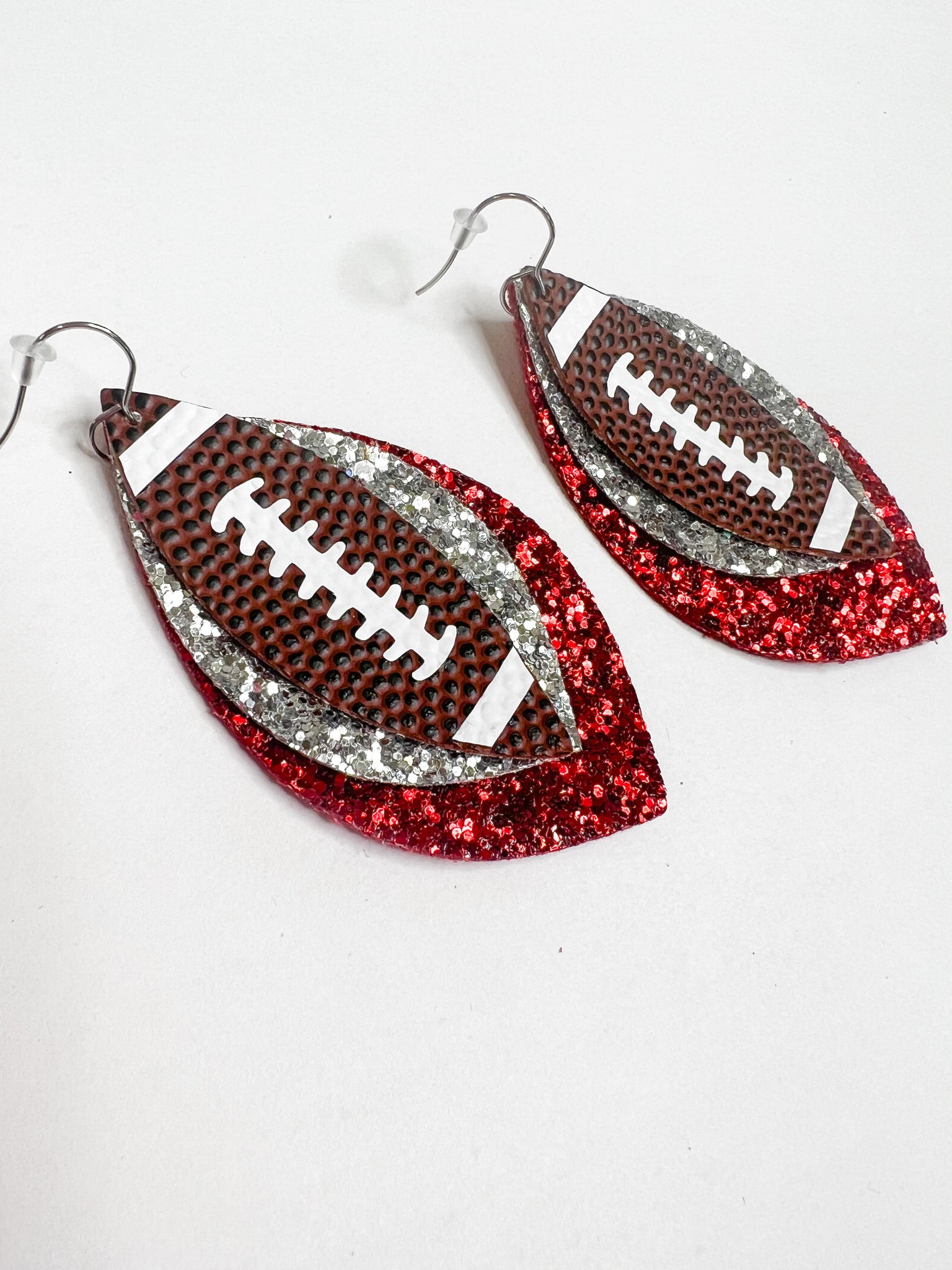 Custom Spirit Football Layer Earrings