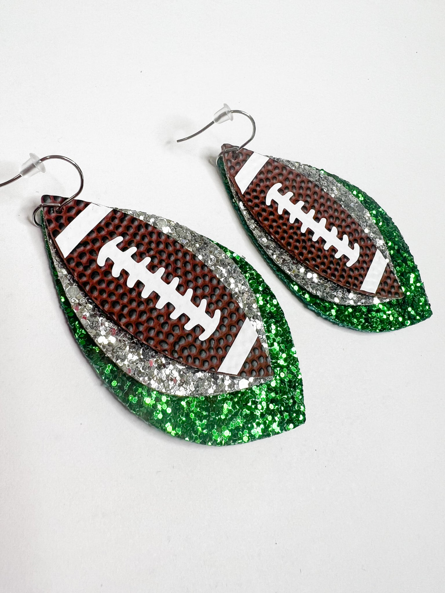 Custom Spirit Football Layer Earrings