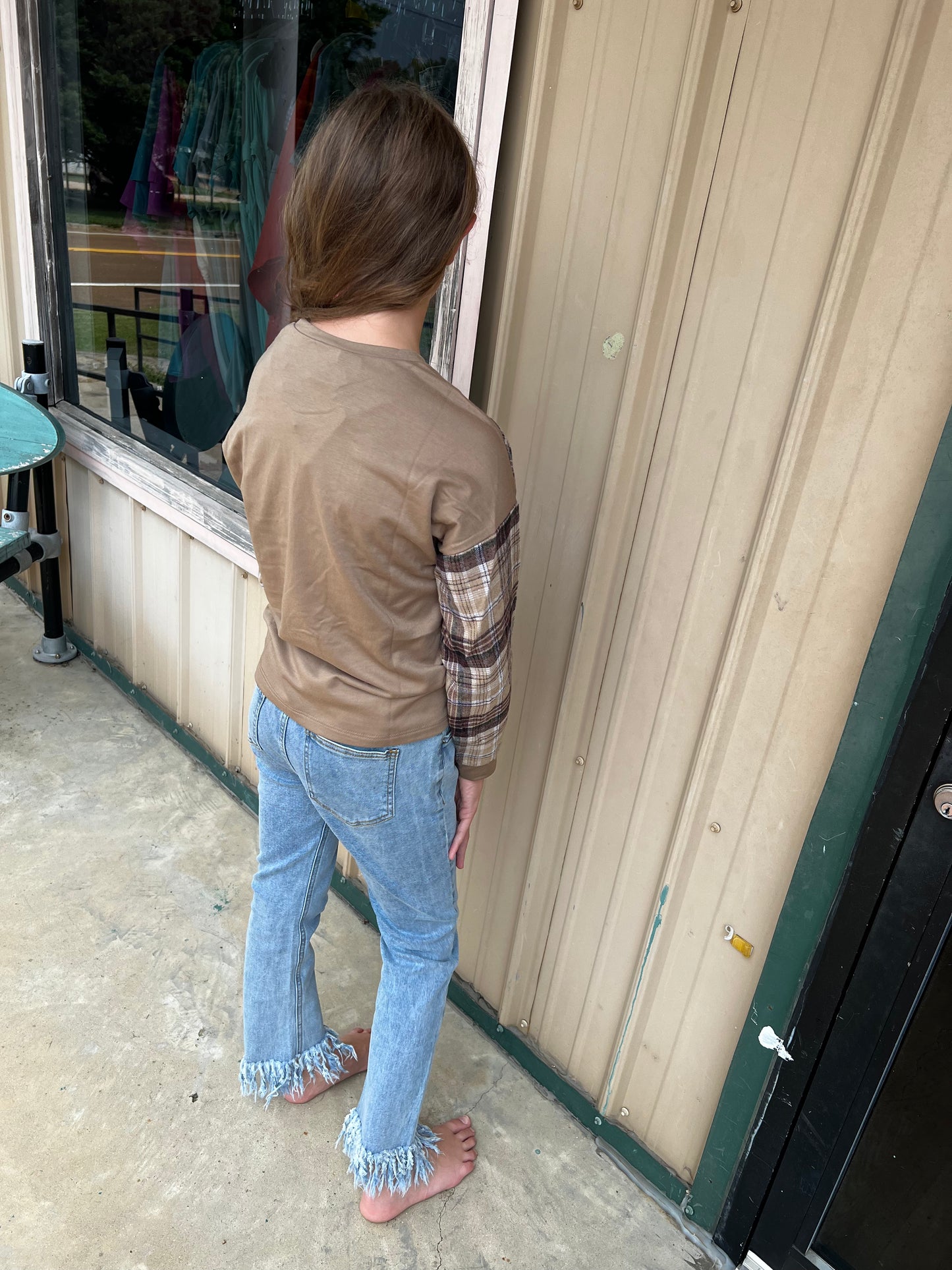 Good Girl Gone Plaid Top, Brown