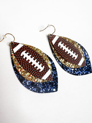 Custom Spirit Football Layer Earrings