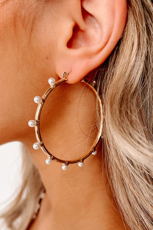 Pearl Hoop Earrings