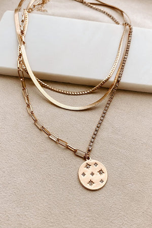 Triple Layer Gold Necklace