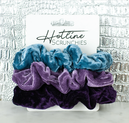 Sugar Plum Velvet Scrunchie Set