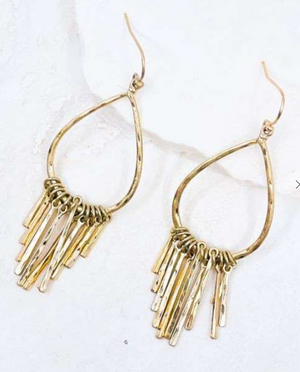 3081 Multi Bar Drop Earrings, Gold