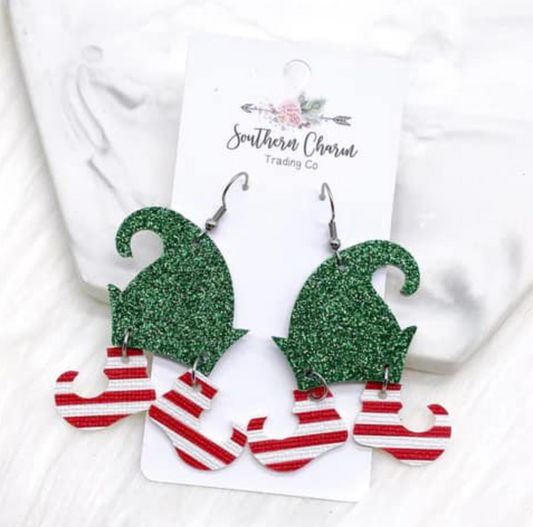 3130 Elf Earrings, Green
