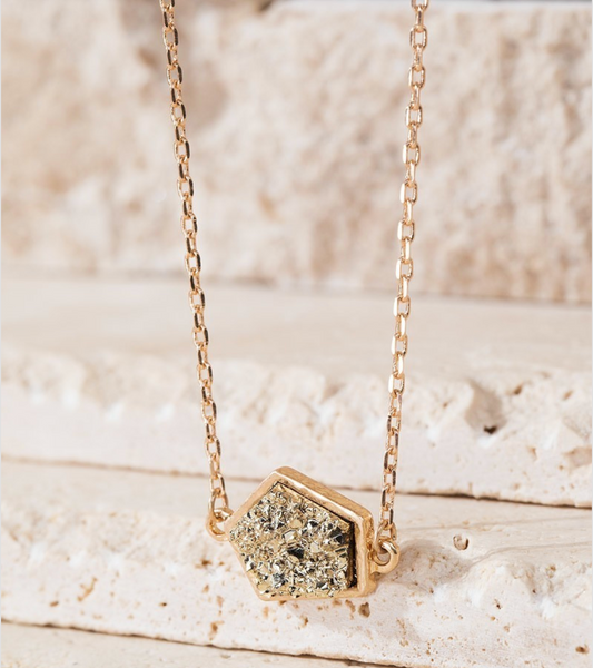 Short Druzy Necklace