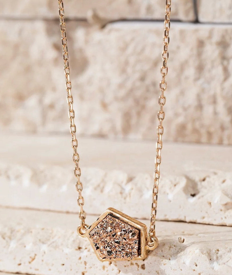 Short Druzy Necklace