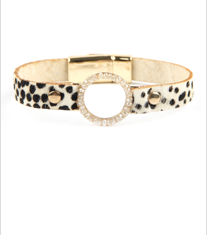 Animal Print Magnetic Closure Bracelet