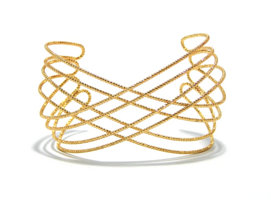 Criss cross cuff - gold