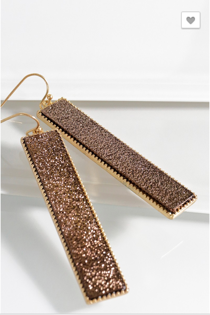 Textured Bar Earrings