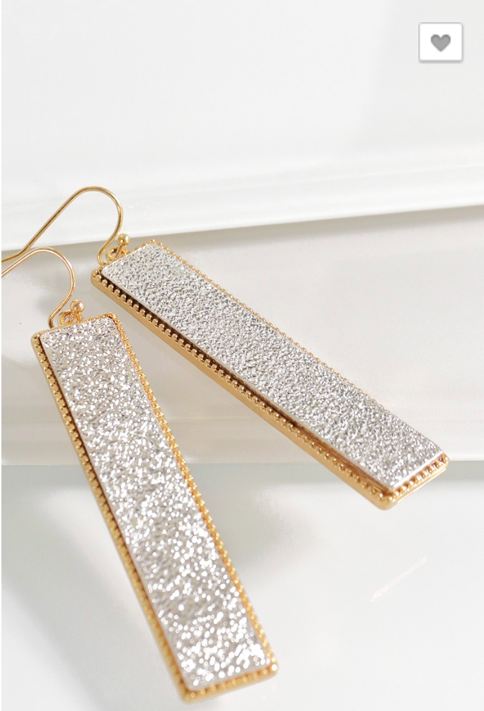 Textured Bar Earrings