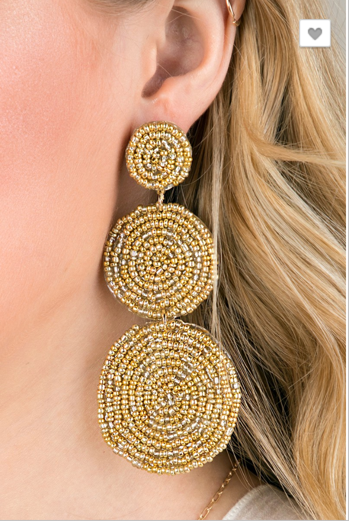 Triple Drop Seed Bead Earrings