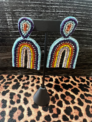 Beaded Arch Earrings