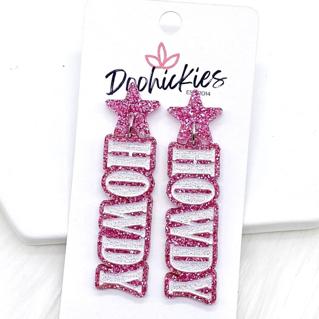 Glitzy Howdy Acrylic Dangles