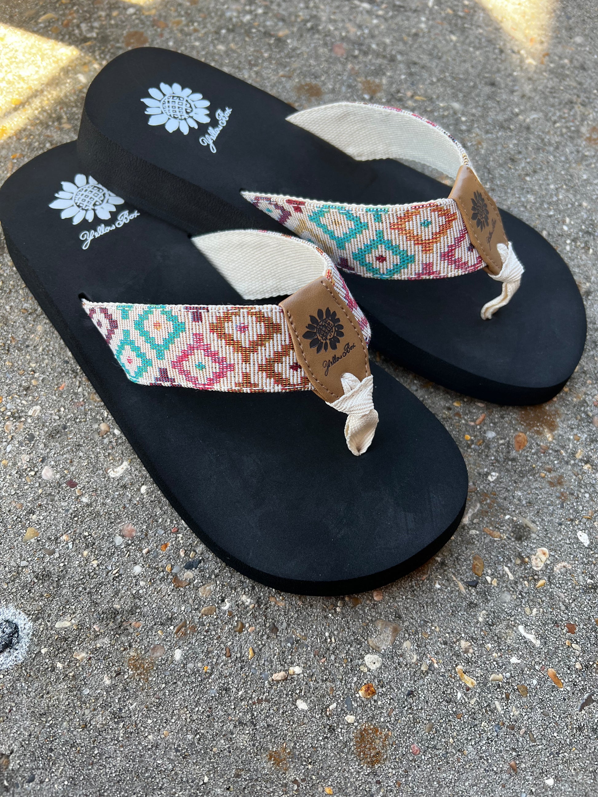 Yellow box flip flops belk on sale