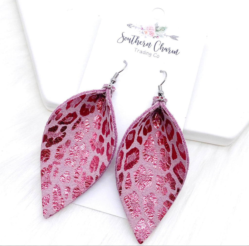 Metallic Fuchsia Leopard Petals