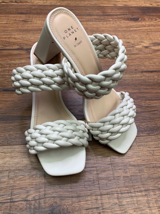 Braided Slip on Sandal, Off White