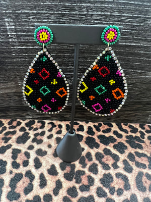 Fiesta Nights Earrings, Black